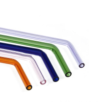 Low price Colored custom printed Borosilicate bar accessories Glass drinking Straw